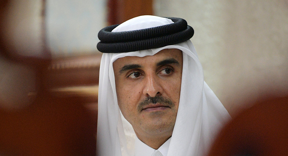 تميم وماكرون يناقشان الوضع في ليبيا